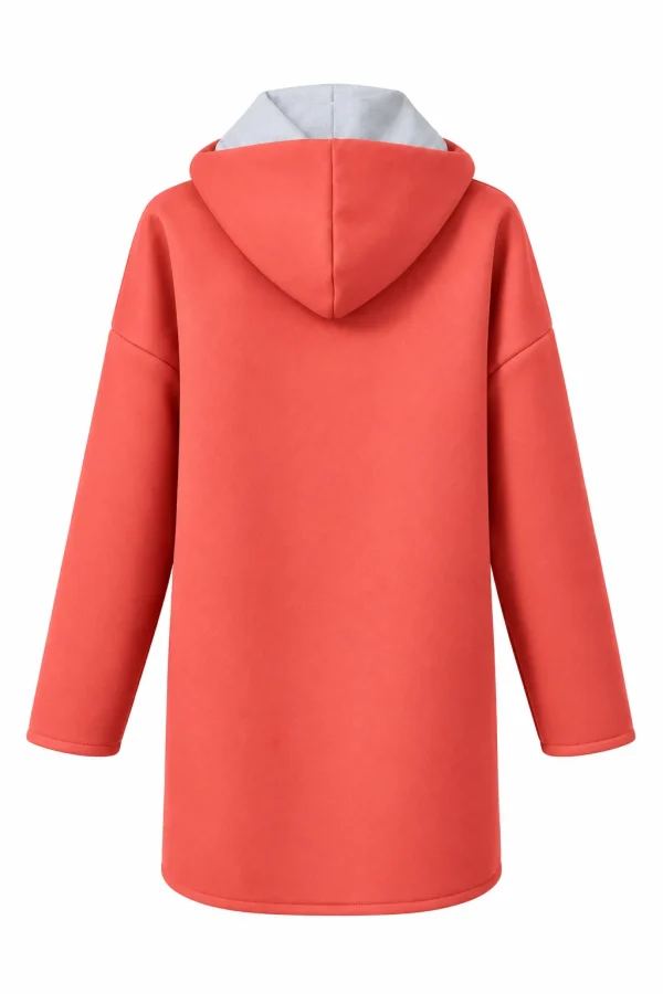 Cardigan lung cu glugă Cora COR02 - imagine 3