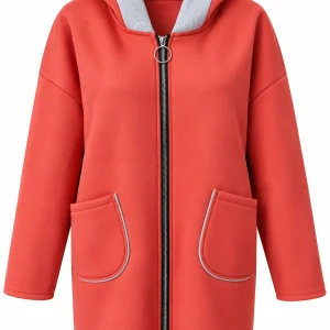 Cardigan lung cu glugă Cora COR02