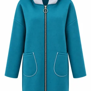 Cardigan lung cu glugă Cora COR03