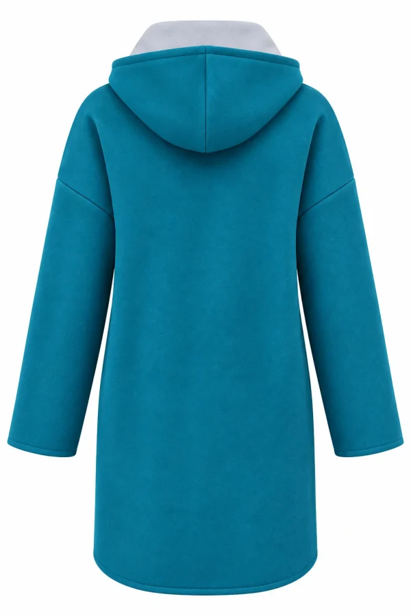 Cardigan lung cu glugă Cora COR03 - imagine 3
