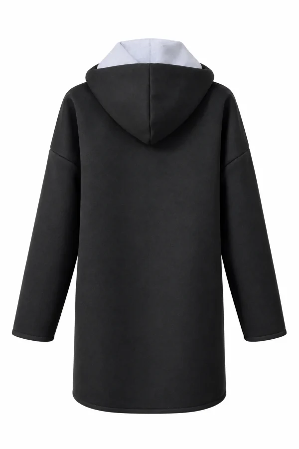 Cardigan lung cu glugă Cora COR04 - imagine 3