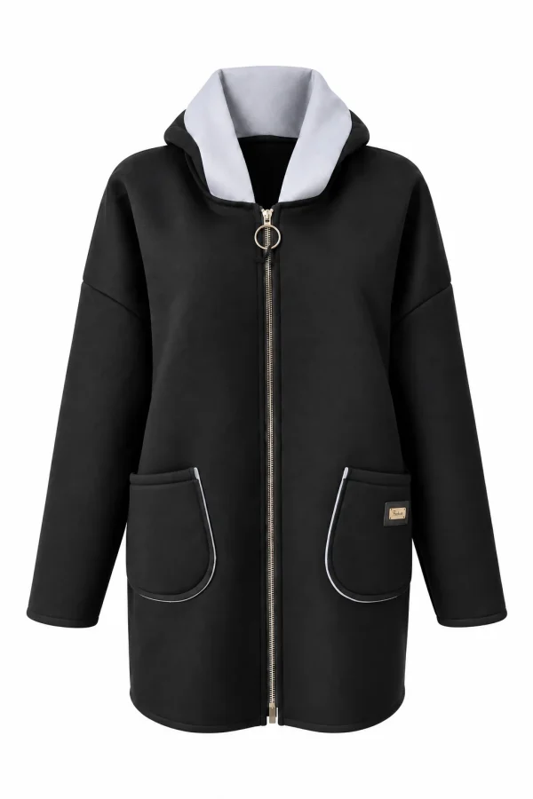 Cardigan lung cu glugă Cora COR04