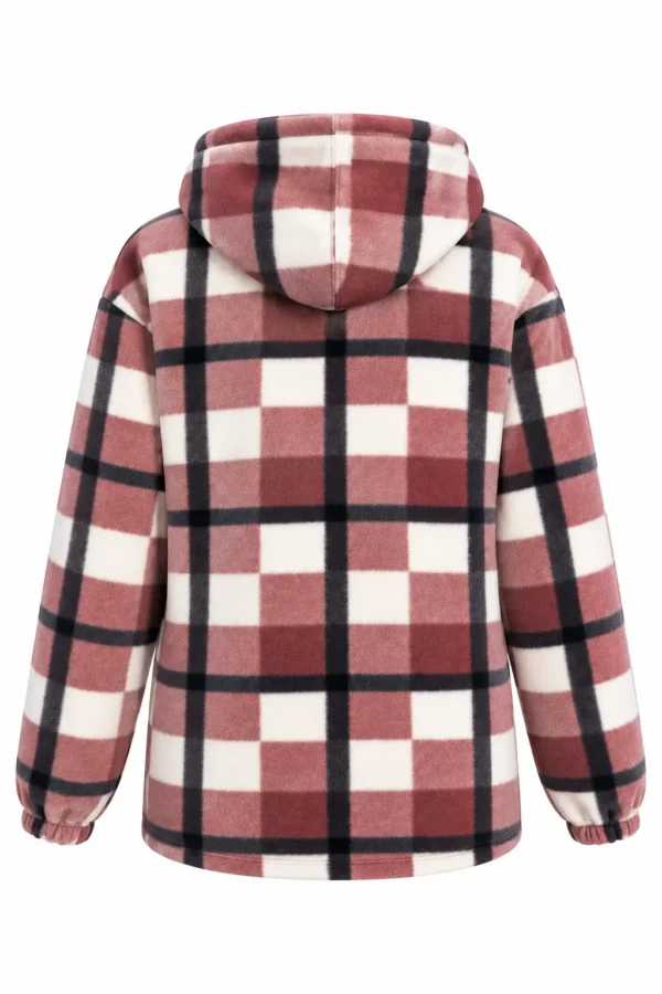 Hanorac Fleece în Carouri – Model Scurt FHS05 - imagine 3