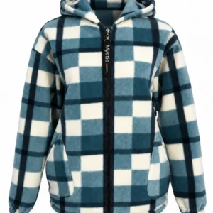 Hanorac Fleece în Carouri – Model Scurt FHS02