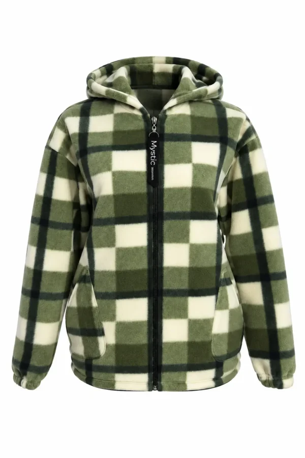 Hanorac Fleece în Carouri – Model Scurt FHS03