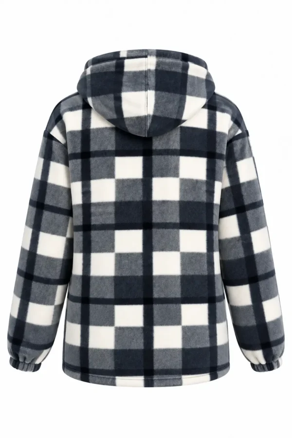 Hanorac Fleece în Carouri – Model Scurt FHS04 - imagine 3