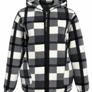Hanorac Fleece în Carouri – Model Scurt FHS04