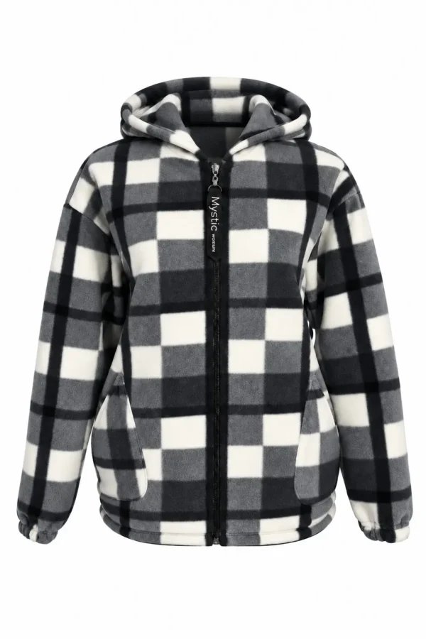 Hanorac Fleece în Carouri – Model Scurt FHS04
