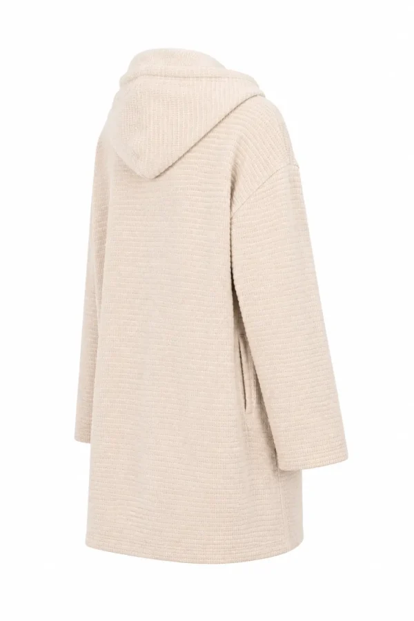 Cardigan lung cu glugă și fermoar RED05 - imagine 3
