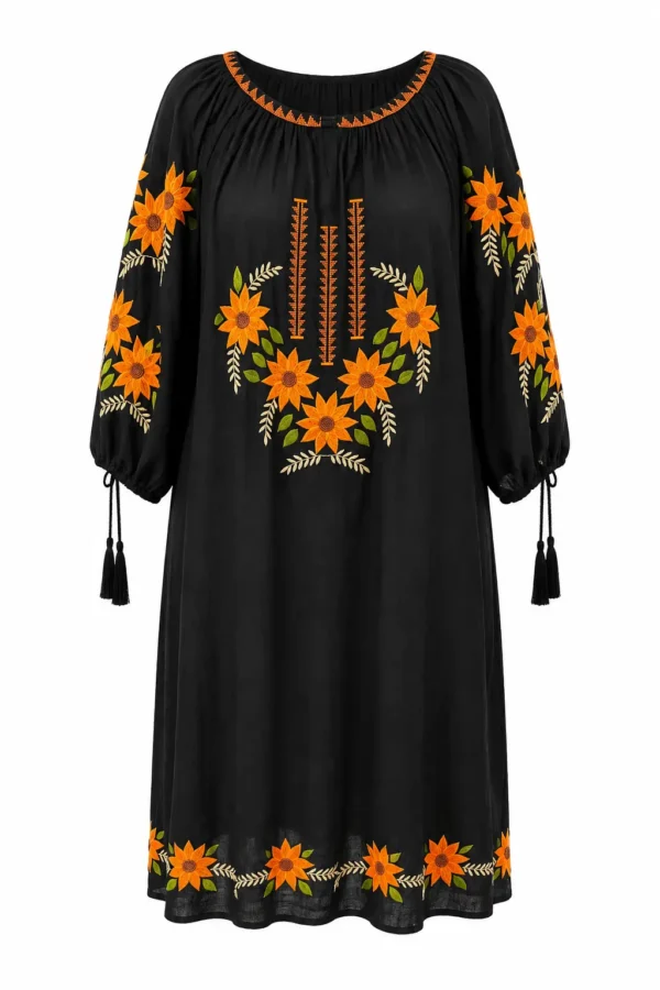 Rochie damă cu broderie tradițională RED76
