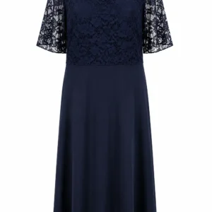 Rochie damă bleumarin cu dantelă RED91