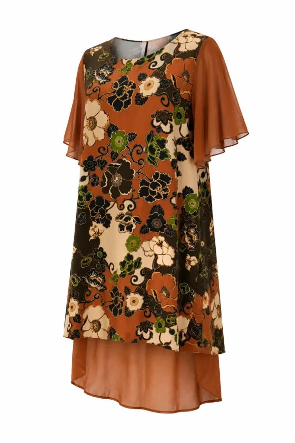 Rochie elegantă cu imprimeu floral RED92 - imagine 2