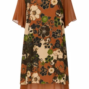 Rochie elegantă cu imprimeu floral RED92