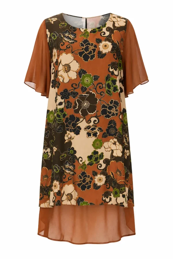 Rochie elegantă cu imprimeu floral RED92