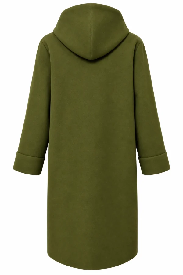 Cardigan Damă Lung cu Glugă și Șnur Stil Eșarfă Vera VEO07 - imagine 3