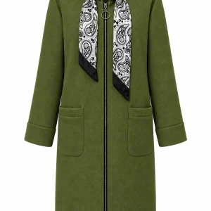 Cardigan Damă Lung cu Glugă și Șnur Stil Eșarfă Vera VEO07