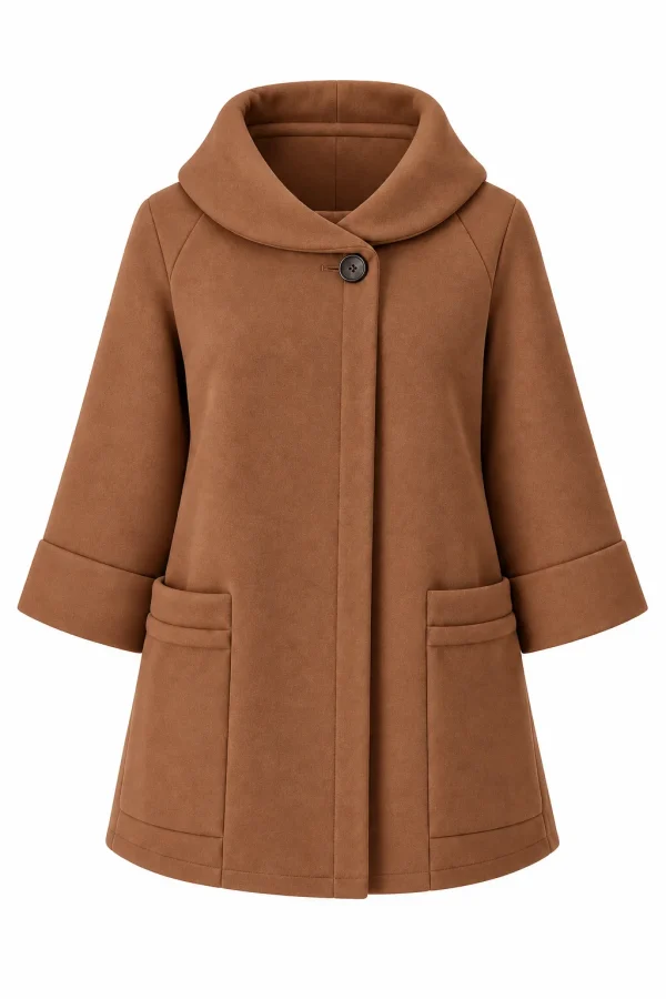Cardigan din stofa model tip jacheta C42M
