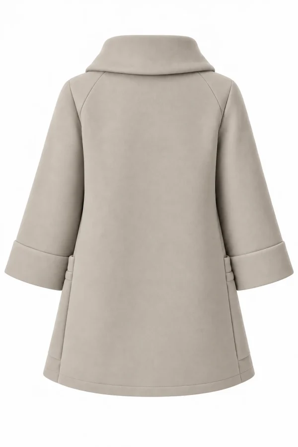 Cardigan din stofa model tip jacheta C42G - imagine 3