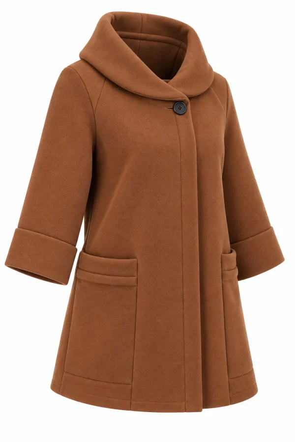 Cardigan din stofa model tip jacheta C42M - imagine 2