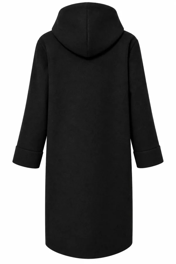 Cardigan Damă Lung cu Glugă și Șnur Stil Eșarfă Vera VEO08 - imagine 3