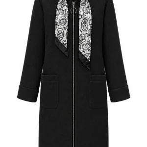 Cardigan Damă Lung cu Glugă și Șnur Stil Eșarfă Vera VEO08