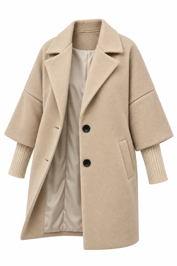 Cardigan damă din stofă, cu mâneci tip pulover MONICA MON01 - imagine 3