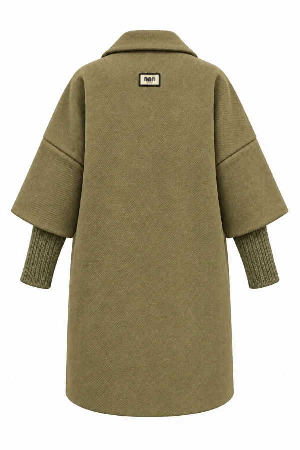 Cardigan damă din stofă, cu mâneci tip pulover MONICA MON04 - imagine 3