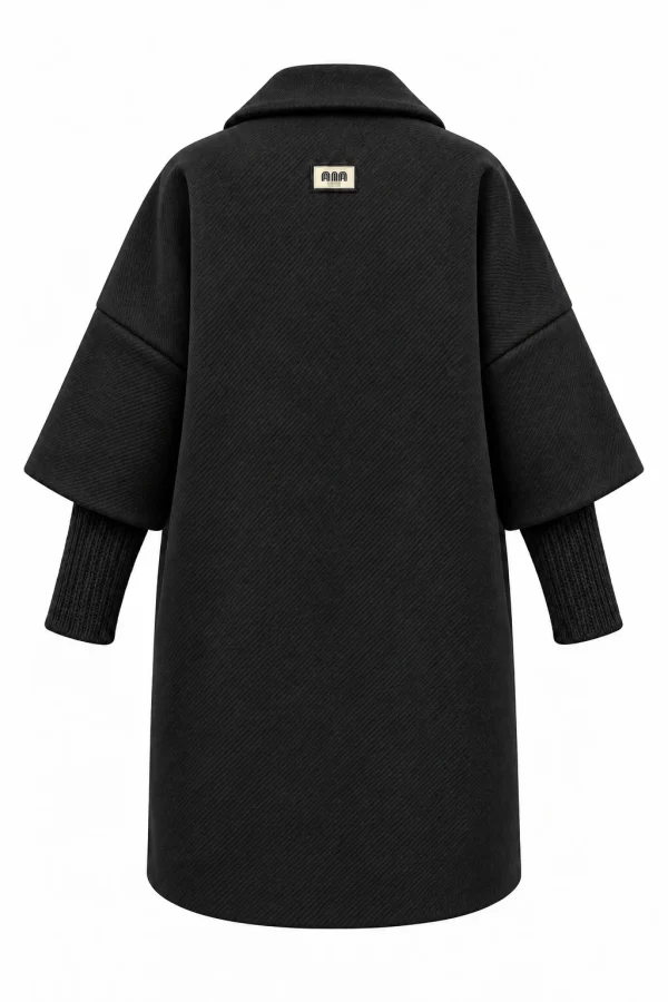 Cardigan damă din stofă, cu mâneci tip pulover MONICA MON08 - imagine 3