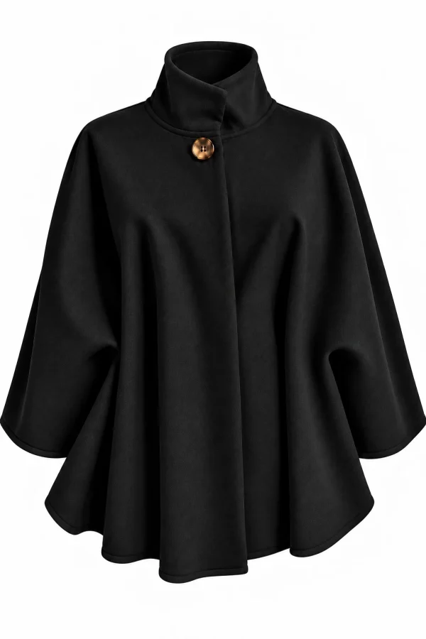 Poncho damă elegant din stofă BETTY PHB09 - imagine 3