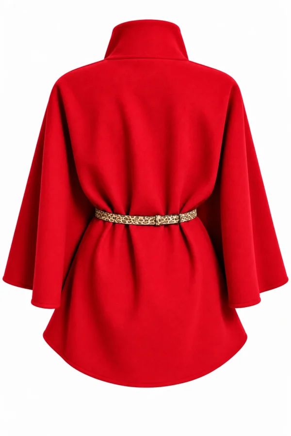 Poncho damă elegant din stofă BETTY PHB10 - imagine 4