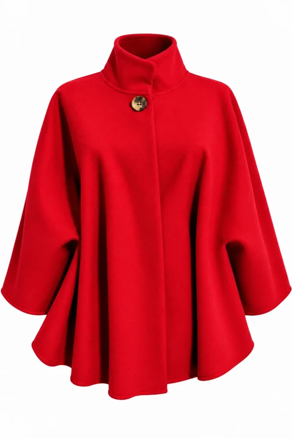 Poncho damă elegant din stofă BETTY PHB10 - imagine 3