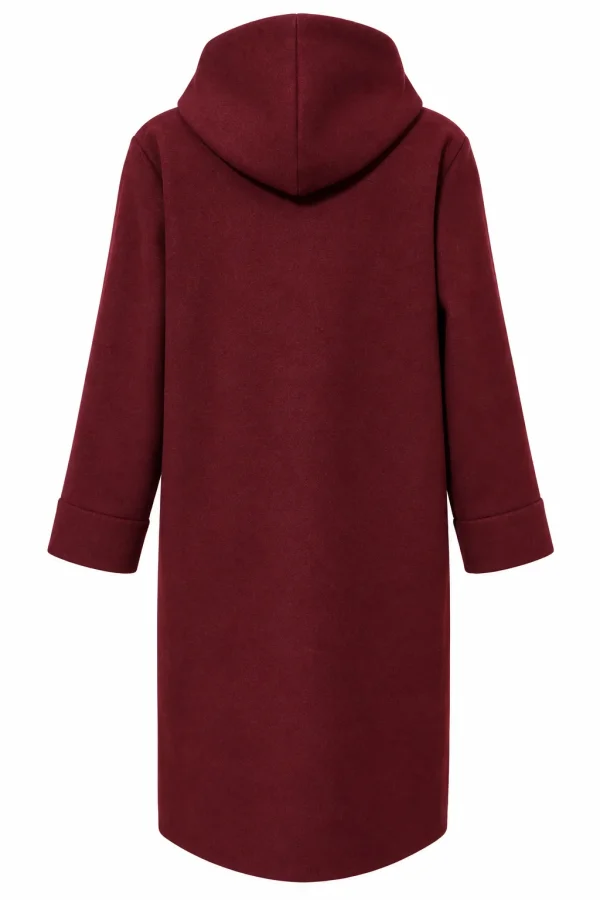 Cardigan Damă Lung cu Glugă și Șnur Stil Eșarfă Vera VEO05 - imagine 3