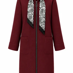 Cardigan Damă Lung cu Glugă și Șnur Stil Eșarfă Vera VEO05