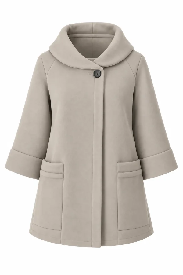 Cardigan din stofa model tip jacheta C42G