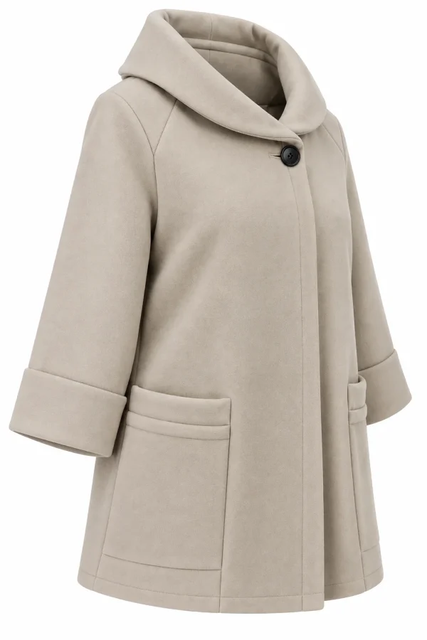 Cardigan din stofa model tip jacheta C42G - imagine 2